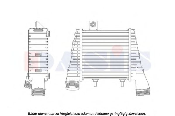 AKS DASIS 487034N Интеркулер<br >слева 