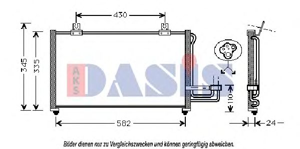 AKS DASIS 512050N Конденсатор, кондиционер для KIA MENTOR (Киа Мэнтор) AKS DASIS 512050N Конденсатор, кондиционер для KIA MENTOR (Киа Мэнтор)