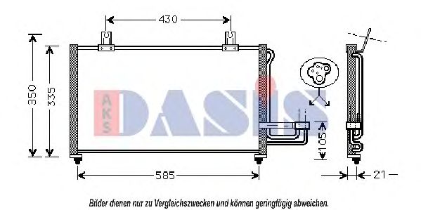 AKS DASIS 522045N Конденсатор, кондиционер для KIA MENTOR (Киа Мэнтор) AKS DASIS 522045N Конденсатор, кондиционер для KIA MENTOR (Киа Мэнтор)