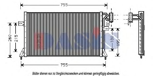 AKS DASIS 522180N Конденсатор, кондиционер для CHRYSLER (Крайслер) AKS DASIS 522180N Конденсатор, кондиционер для CHRYSLER (Крайслер)