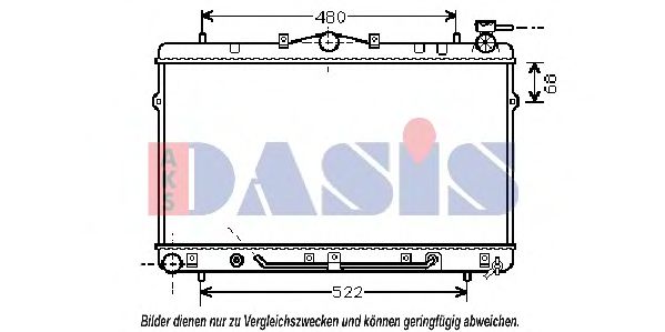 AKS DASIS 560230N Радиатор, охлаждение двигателя для HYUNDAI (Хендай)