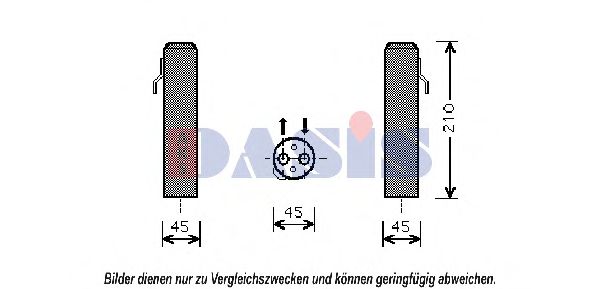 AKS DASIS 800564N Осушитель, кондиционер для KIA (Киа) AKS DASIS 800564N Осушитель, кондиционер для KIA (Киа)