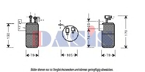 AKS DASIS 801050N Осушитель, кондиционер для VOLKSWAGEN CORSAR (Фольксваген Cорсар) AKS DASIS 801050N Осушитель, кондиционер для VOLKSWAGEN CORSAR (Фольксваген Cорсар)