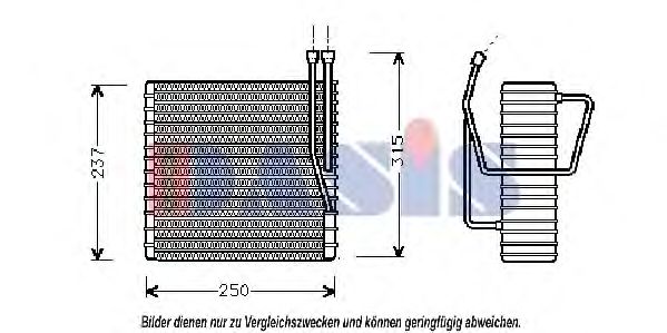 AKS DASIS 820096N Испаритель, кондиционер для JEEP GRAND CHEROKEE I (Джип Гранд чироки 1)