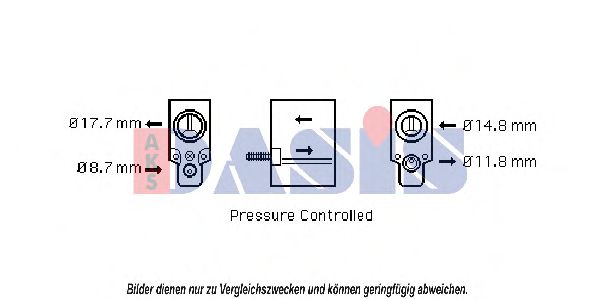 AKS DASIS 840150N Расширительный клапан, кондиционер для CITROËN XANTIA (CитроËн Ксантиа)