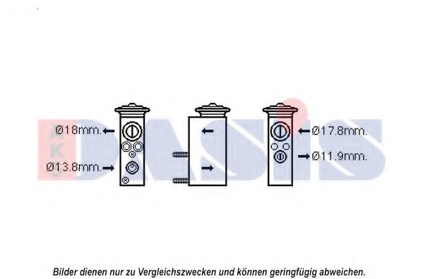 AKS DASIS 840207N Расширительный клапан, кондиционер для MERCEDES-BENZ CLS (Мэрcэдэс-бэнз Слс)