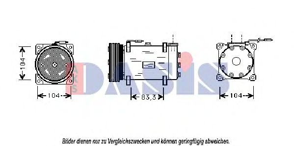 AKS DASIS 850486N Компрессор, кондиционер для CITROËN XSARA (CитроËн Ксара) AKS DASIS 850486N Компрессор, кондиционер для CITROËN XSARA (CитроËн Ксара)