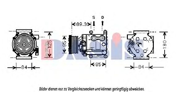 AKS DASIS 850567N Компрессор, кондиционер для FORD FIESTA (Форд Фиэста) AKS DASIS 850567N Компрессор, кондиционер для FORD FIESTA (Форд Фиэста)