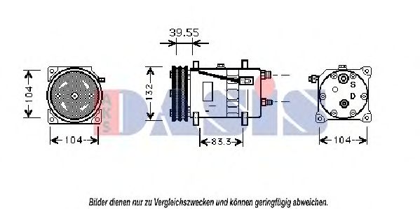 AKS DASIS 850649N Компрессор, кондиционер для VOLKSWAGEN JETTA II (Фольксваген Жэтта 2) AKS DASIS 850649N Компрессор, кондиционер для VOLKSWAGEN JETTA II (Фольксваген Жэтта 2)