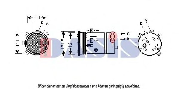 AKS DASIS 850702N Компрессор, кондиционер для DAEWOO (Дэу) AKS DASIS 850702N Компрессор, кондиционер для DAEWOO (Дэу)