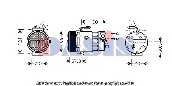 AKS DASIS 850708N Компрессор, кондиционер для OPEL (Опель) AKS DASIS 850708N Компрессор, кондиционер для OPEL (Опель)
