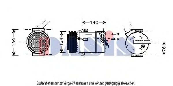 AKS DASIS 850712N Компрессор, кондиционер для OPEL VECTRA C (Опель Вектра с) AKS DASIS 850712N Компрессор, кондиционер для OPEL VECTRA C (Опель Вектра с)