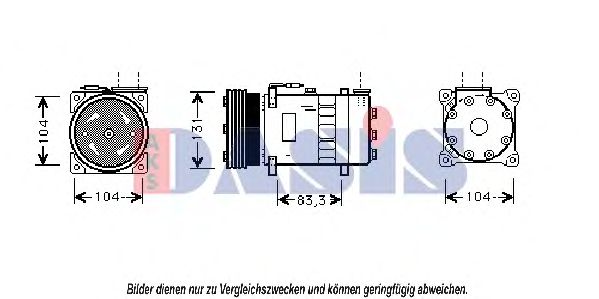 AKS DASIS 850803N Компрессор, кондиционер для ROVER 400 (Ровер 400) AKS DASIS 850803N Компрессор, кондиционер для ROVER 400 (Ровер 400)