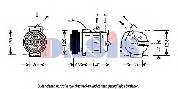 AKS DASIS 850917N Компрессор, кондиционер для AUDI A8 (Ауди А8) AKS DASIS 850917N Компрессор, кондиционер для AUDI A8 (Ауди А8)