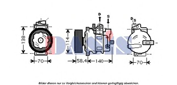 AKS DASIS 851557N Компрессор, кондиционер для AUDI Q7 (Ауди Кью 7) AKS DASIS 851557N Компрессор, кондиционер для AUDI Q7 (Ауди Кью 7)