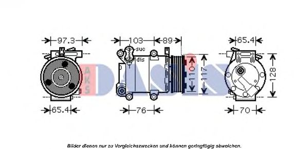 AKS DASIS 851584N Компрессор, кондиционер для FORD FOCUS C-MAX (Форд Фокус с макс) AKS DASIS 851584N Компрессор, кондиционер для FORD FOCUS C-MAX (Форд Фокус с макс)