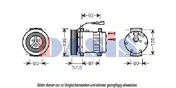 AKS DASIS 851822N Компрессор, кондиционер для DAF CF 85 (Даф Cф 85)