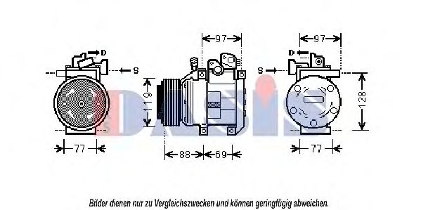 AKS DASIS 851843N Компрессор, кондиционер для KIA (Киа) AKS DASIS 851843N Компрессор, кондиционер для KIA (Киа)