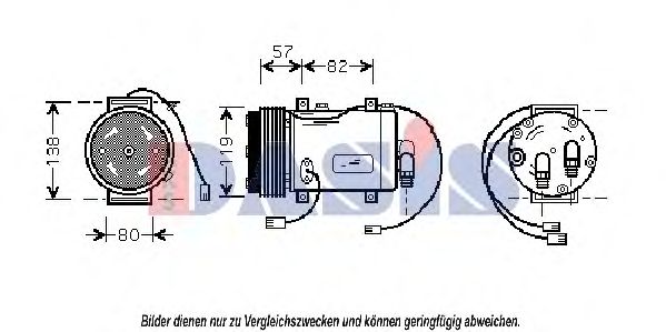 AKS DASIS 852950N Компрессор, кондиционер для AUDI A6 (Ауди А6) AKS DASIS 852950N Компрессор, кондиционер для AUDI A6 (Ауди А6)