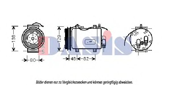 AKS DASIS 853380N Компрессор, кондиционер для AUDI 90 (Ауди 90) AKS DASIS 853380N Компрессор, кондиционер для AUDI 90 (Ауди 90)