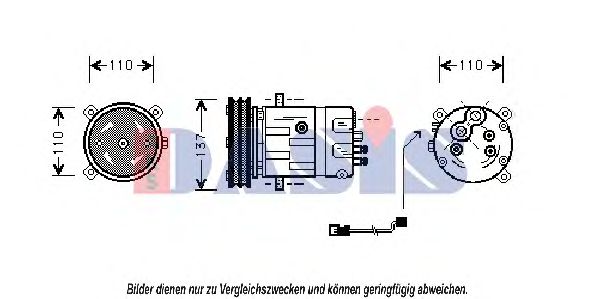 AKS DASIS 858210N Компрессор, кондиционер для OPEL (Опель) AKS DASIS 858210N Компрессор, кондиционер для OPEL (Опель)