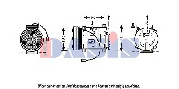 AKS DASIS 858395N Компрессор, кондиционер для MAZDA 323 C IV (Мазда 323 c иv) AKS DASIS 858395N Компрессор, кондиционер для MAZDA 323 C IV (Мазда 323 c иv)