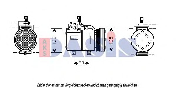 AKS DASIS 858400N Компрессор, кондиционер для HYUNDAI EXCEL (Хендай Эxcэл) AKS DASIS 858400N Компрессор, кондиционер для HYUNDAI EXCEL (Хендай Эxcэл)