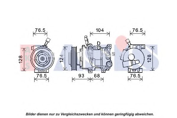 AKS DASIS 852814N Компрессор, кондиционер для KIA (Киа) AKS DASIS 852814N Компрессор, кондиционер для KIA (Киа)