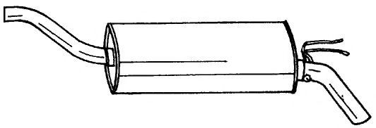 AKS DASIS SG49638 Глушитель выхлопных газов конечный 