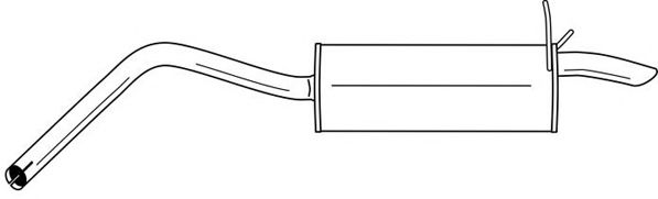 AKS DASIS SG49612 Глушитель выхлопных газов конечный 