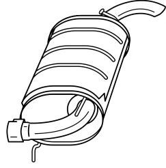 AKS DASIS SG32616 Глушитель выхлопных газов конечный 