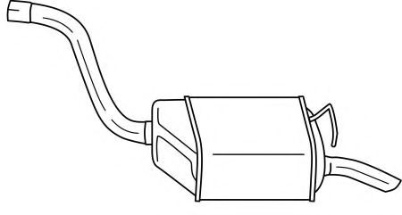 AKS DASIS SG26665 Глушитель выхлопных газов конечный 