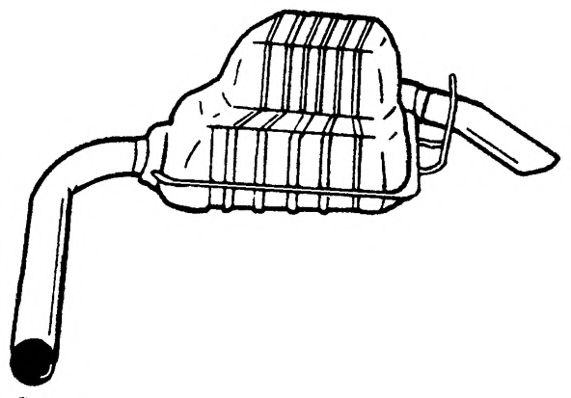 AKS DASIS SG25676 Глушитель выхлопных газов конечный 