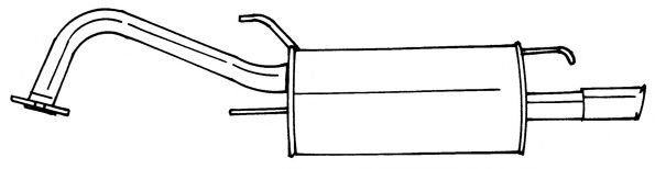 AKS DASIS SG24605 Глушитель выхлопных газов конечный 