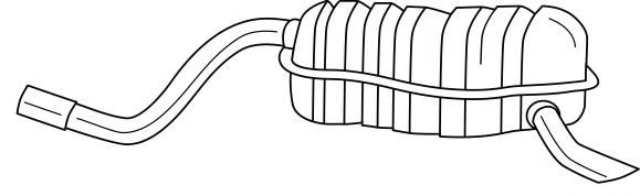 AKS DASIS SG13666 Глушитель выхлопных газов конечный 