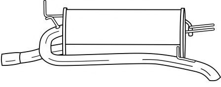AKS DASIS SG13654 Глушитель выхлопных газов конечный 