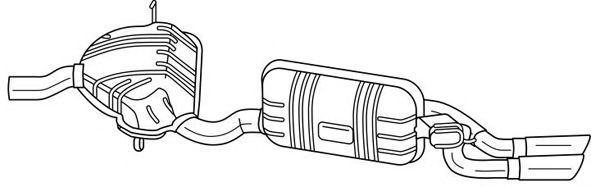 AKS DASIS SG12686 Глушитель выхлопных газов конечный 