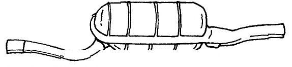 AKS DASIS SG12615 Глушитель выхлопных газов конечный 