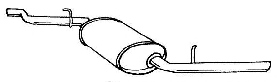 AKS DASIS SG12608 Глушитель выхлопных газов конечный 