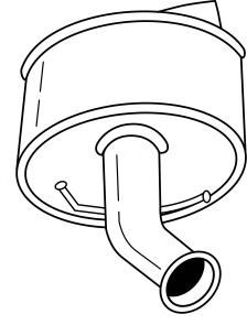 AKS DASIS SG11615 Глушитель выхлопных газов конечный 