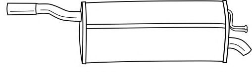 AKS DASIS SG11614 Глушитель выхлопных газов конечный 