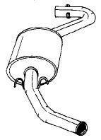 AKS DASIS SG11608 Глушитель выхлопных газов конечный 