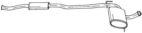 AKS DASIS SG50443 Средний глушитель выхлопных газов 