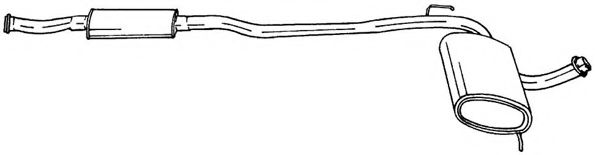 AKS DASIS SG50442 Средний глушитель выхлопных газов 