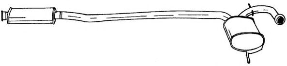 AKS DASIS SG50415 Средний глушитель выхлопных газов 