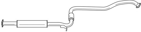 AKS DASIS SG38421 Средний глушитель выхлопных газов 