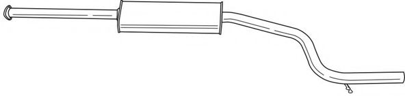 AKS DASIS SG26438 Средний глушитель выхлопных газов 