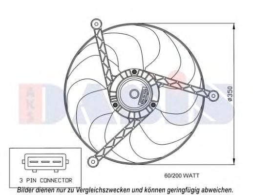 AKS DASIS 048109N Вентилятор, охлаждение двигателя для VOLKSWAGEN SHARAN (Фольксваген Шаран) AKS DASIS 048109N Вентилятор, охлаждение двигателя для VOLKSWAGEN SHARAN (Фольксваген Шаран)