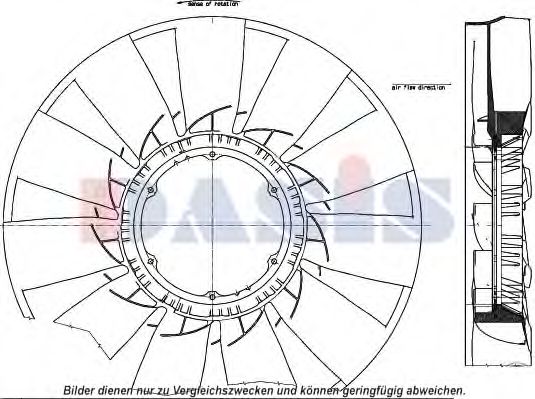 AKS DASIS 298046N Крыльчатка вентилятора, охлаждение двигателя для DAF (Даф) AKS DASIS 298046N Крыльчатка вентилятора, охлаждение двигателя для DAF (Даф)