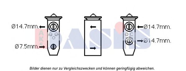 AKS DASIS 840267N Расширительный клапан, кондиционер 02 2006 для HYUNDAI EMBERA V (Хендай Эмбэра v) AKS DASIS 840267N Расширительный клапан, кондиционер 02 2006 для HYUNDAI EMBERA V (Хендай Эмбэра v)